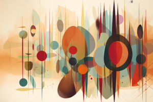 Midcentury artwork simple abstract background 